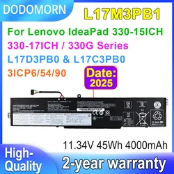 DODOMORN For Lenovo IdeaPad 330G 330-15ICH 330-17ICH Series L17M3PB1 L17D3PB0 L17C3PB0 Laptop Battery 11.34V 45Wh 4000mAh