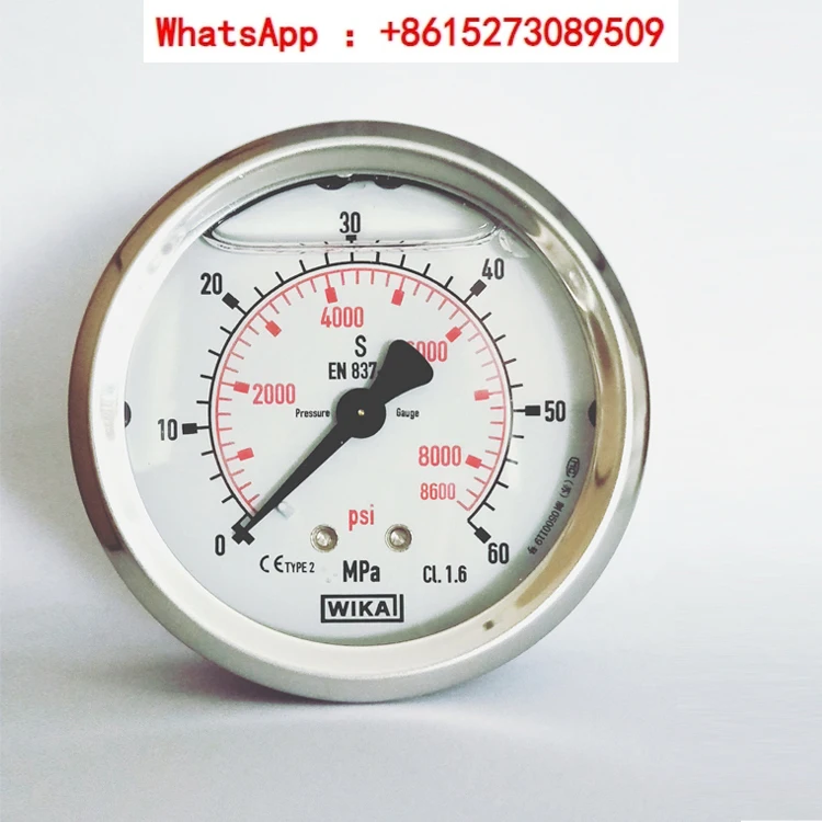 Pressure gauge EN837-1 stainless steel filled with shock resistant hydraulic fluid