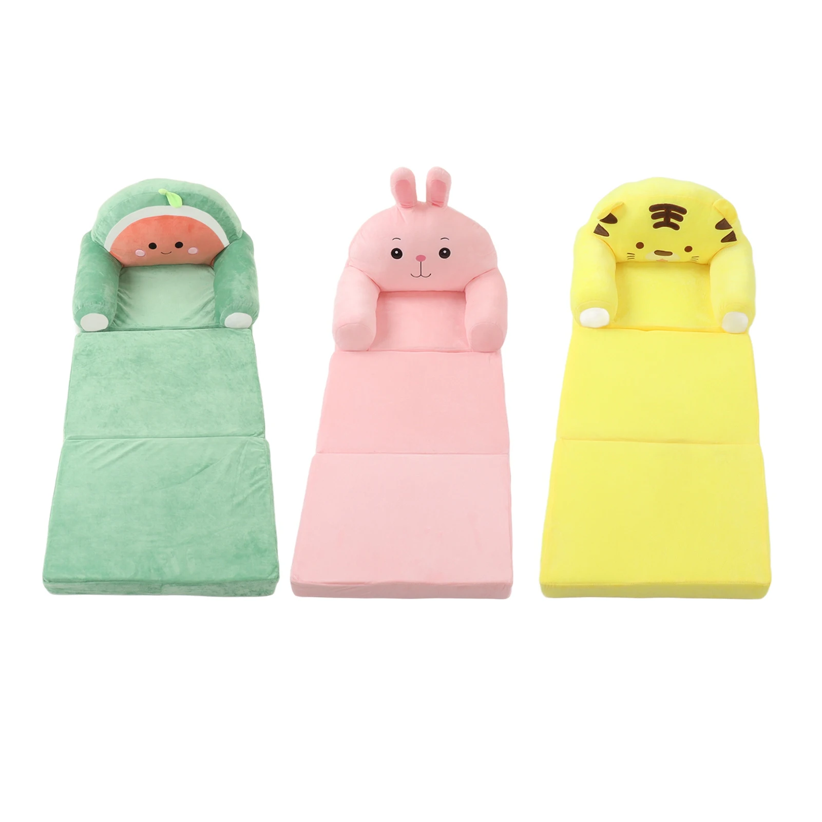 Cartoon Foldable Kids Sofa Kids Foldable Sofa Bed Humanize Washable Wide Armrest Comfortable for Living Room Children Foldable