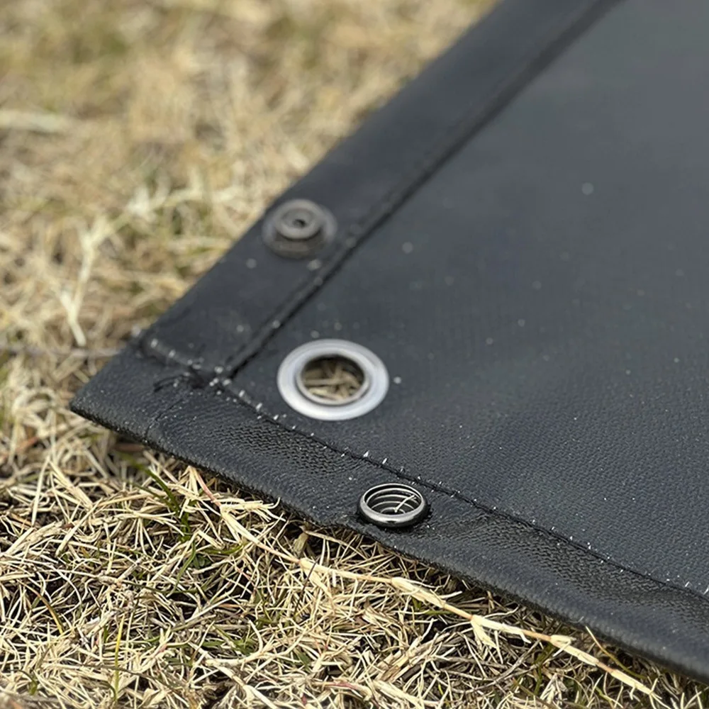 Silicone＋Fiberglass Under Grill Mat Black Protective Pad Grill Floor Pad Outdoor Grade Fireproof Grill Pad Outdoor Grill