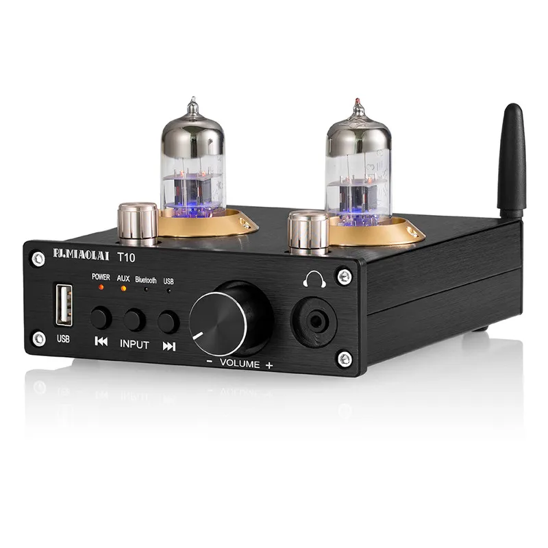 

PJ.MIAOLAI T10 Bluetooth 5.0 6H3N Tube Amplifier U Disk Lossless Decoding HIFI Headphone Amplifier