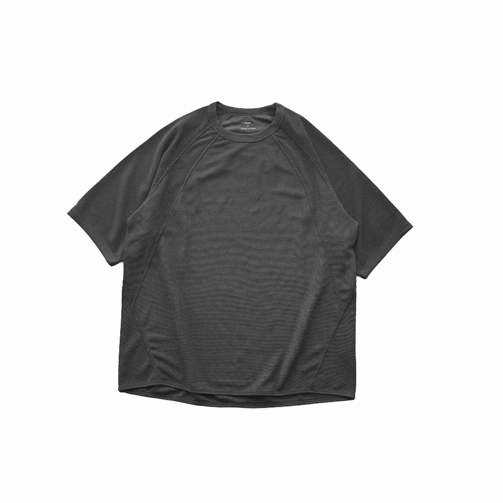 Goldwin function quick-drying perspiration three-dimensional tailoring splicing waffle crew neck short-sleeved T-shirt