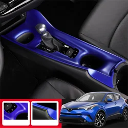 for Toyota C-HR CHR 2016-2022 LHD!! ABS Blue Interior Gear Shift Panel Cover Frame Trim Car Accessories 2pcs