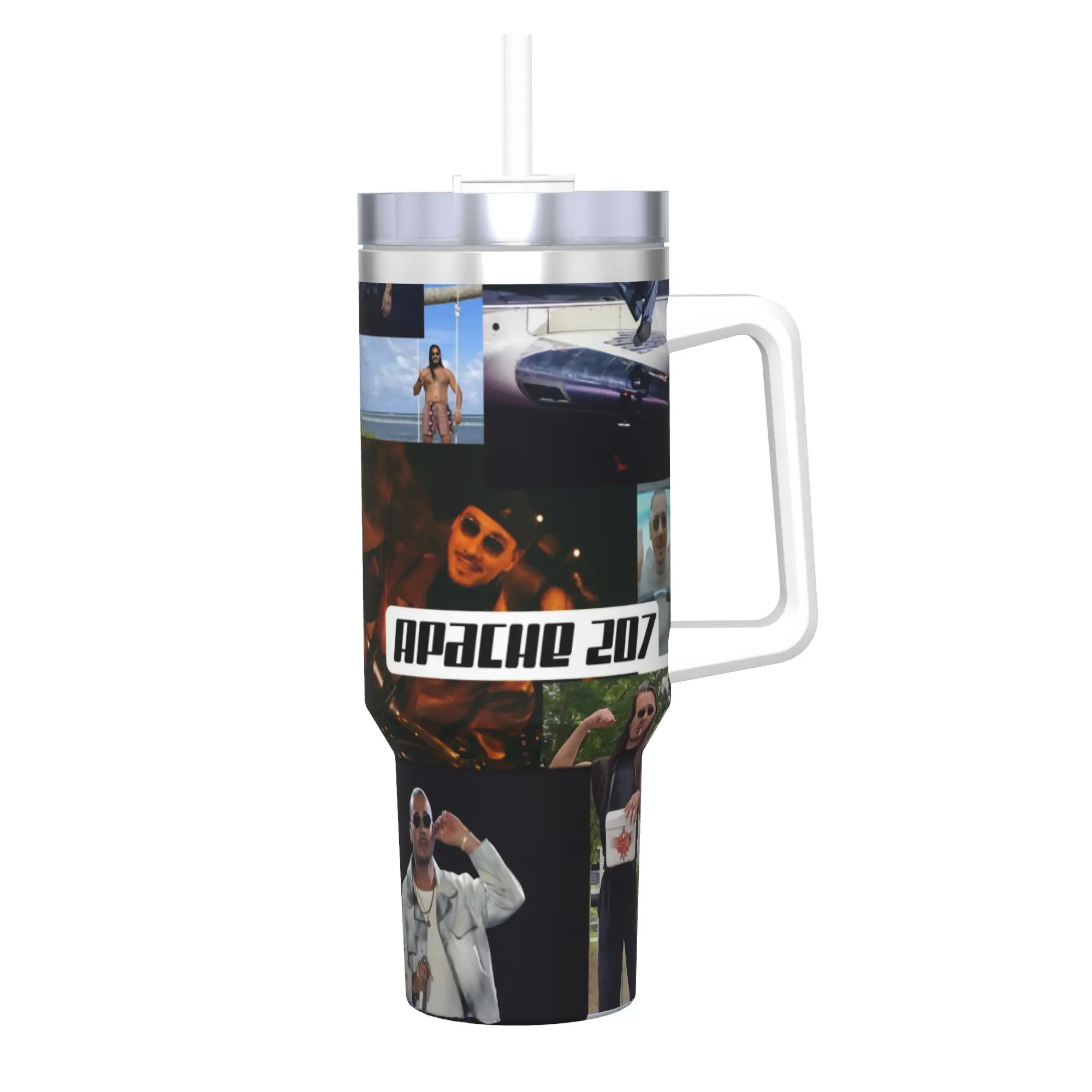Apache207 Rapper Tumbler 40oz Stainless Steel Double Wall Vacuum Insulated  Mug With Straw