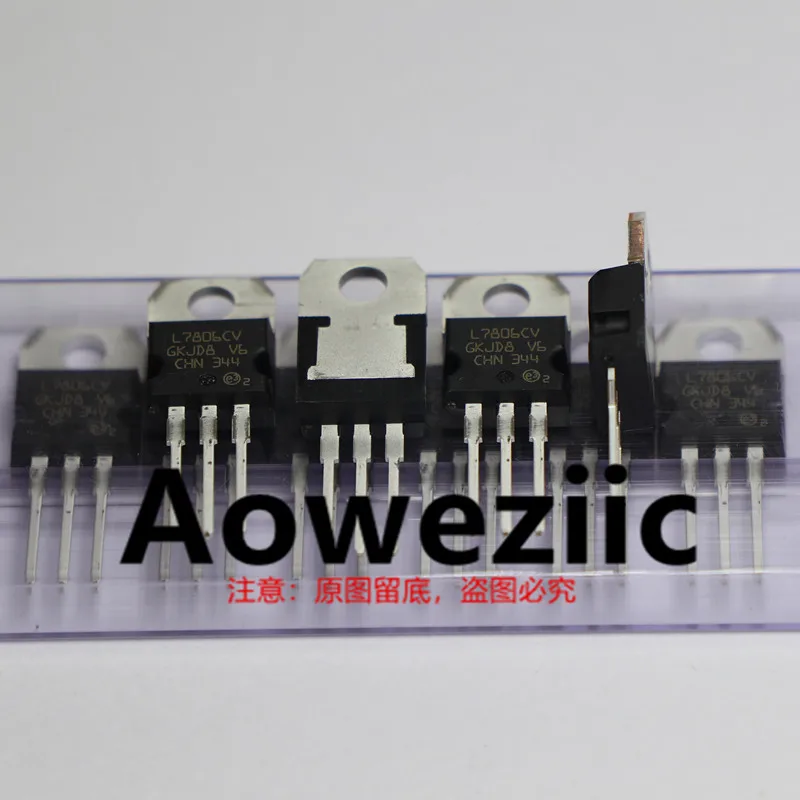 Aoweziic  2024+  100% New Imported Original  L7806CV L7806CV-DG TO-220 Linear Regulator Transistor 1.5A  6V