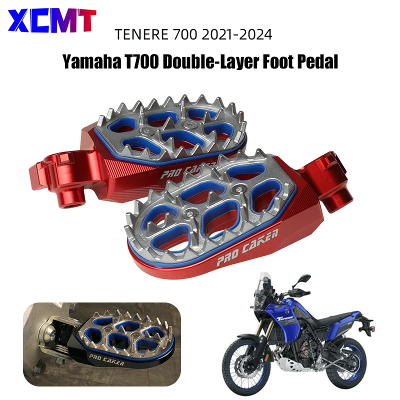 

For Yamaha TENERE 700 T7 T 7 XTZ 700 2023 2021 2022 2024 Double Layer Aluminum Alloy Rally Car, Foot Pedal, Motorcycle Parts