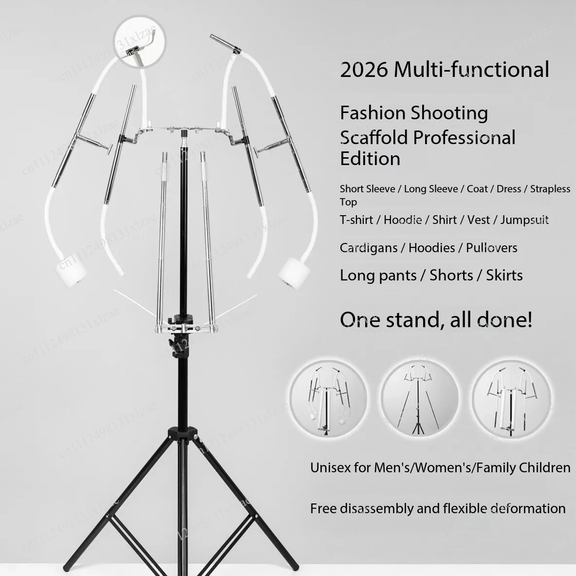 2026 Multifunctional Clothing Shooting Styling Rack Professional Edition, Clothing Photography Model Hanger