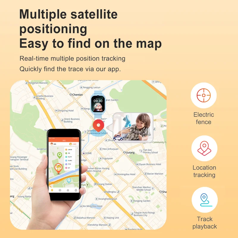 Montre intelligente pour enfants, GPS 4G, WiFi, position, appel vidéo, son téléphonique, statique, montre intelligente pour enfants, moniteur de rappel, réveil