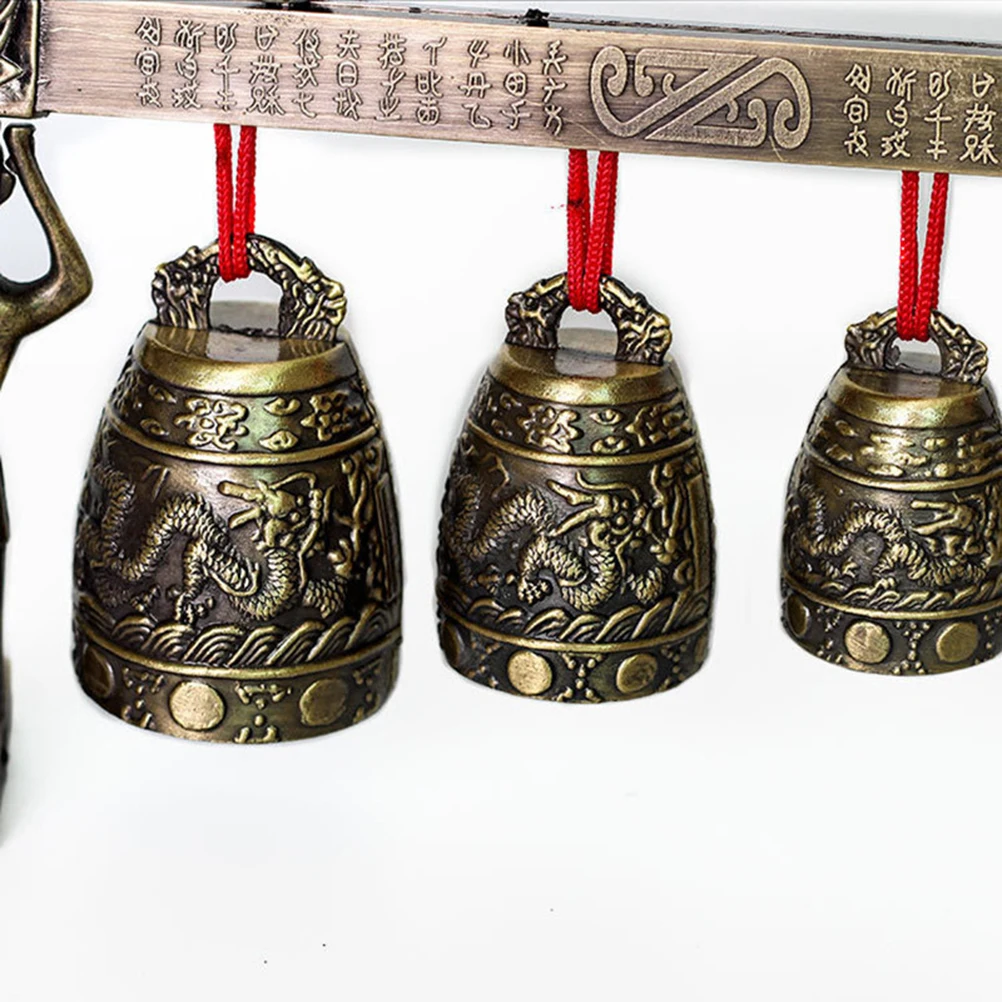 

Ancient Chinese Double Layers Bronze Chime Handmade Process Realistic Ornament for Home Office Party Decor Chinese Souvenir