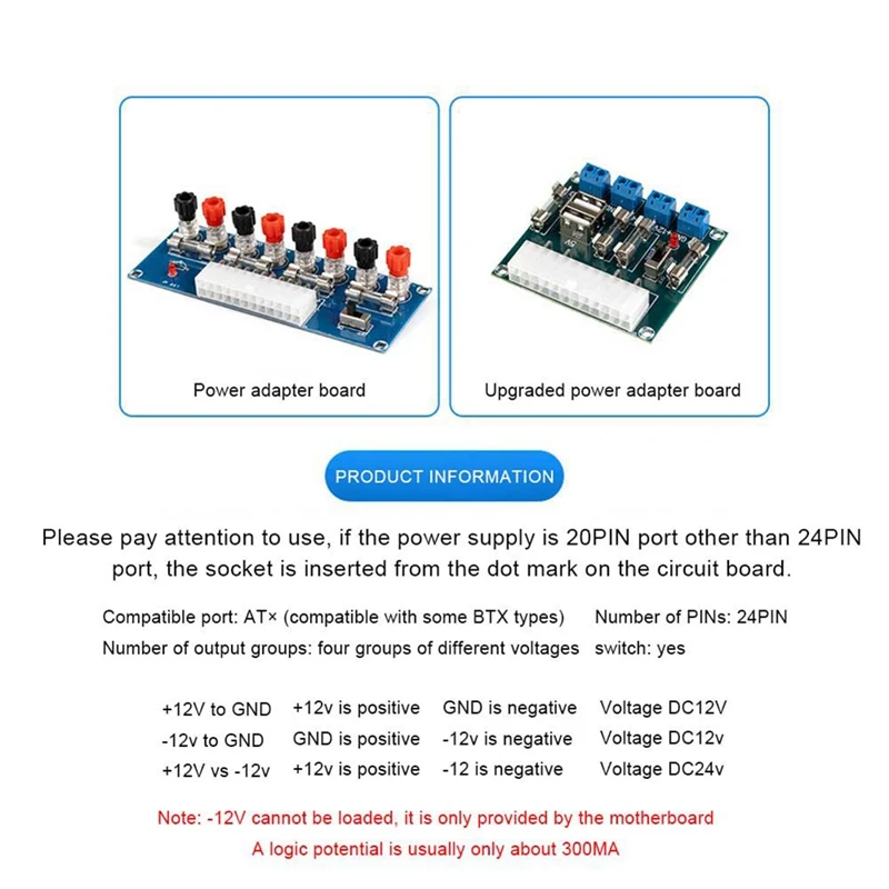 ATX Transfer Board Power Adapter Supply Test Module Power Supply Circuit Outlet Module