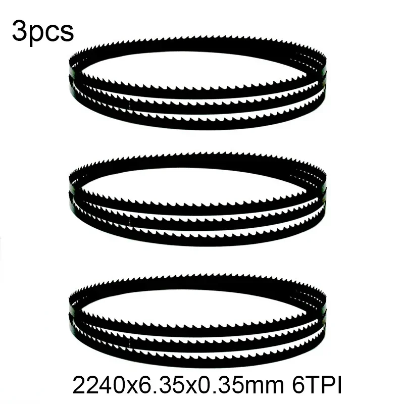 Piły taśmowe 2240x6.35x0.35mm 6TPI narzędzia do obróbki drewna akcesoria cięcie drewna 88 "3 szt