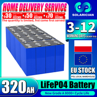 8000 Cycles Grade A 320Ah LiFePO4 Battery 3.2V Lithium Iron Phosphate Rechargeable Cell DIY 12V 24V 48V RV EV Golf Cart Solar