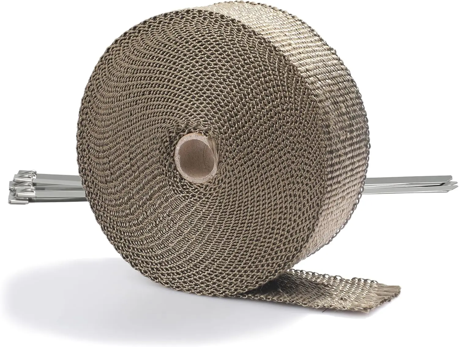 

Термоизоляционная лента для выхлопных труб, 1 рулон, устойчивая к высоким температурам, титанового цвета