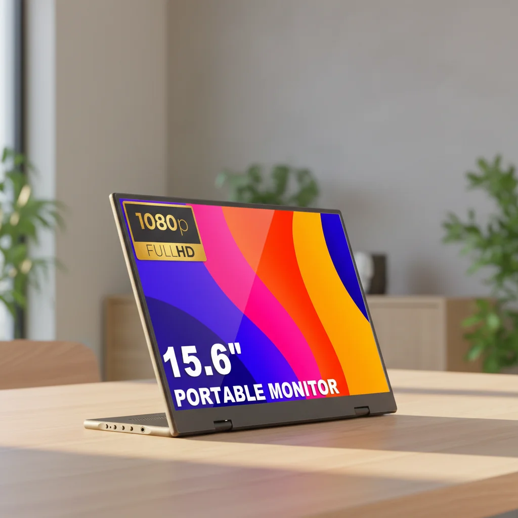 OEM Plug Play 15.6 Inch 16:9 Portable Monitor FHD IPS Non-Touch Screen 72% SRGB Business Series 2 Speakers Type C Compatible