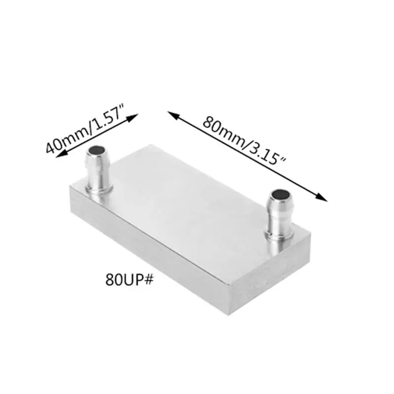 E9LB Multi Size Aluminum Water Cooling Block Heat Sink System For PC Laptop CPU 40x120mm 40x80 40x160 40x180 40x40 40x240mm