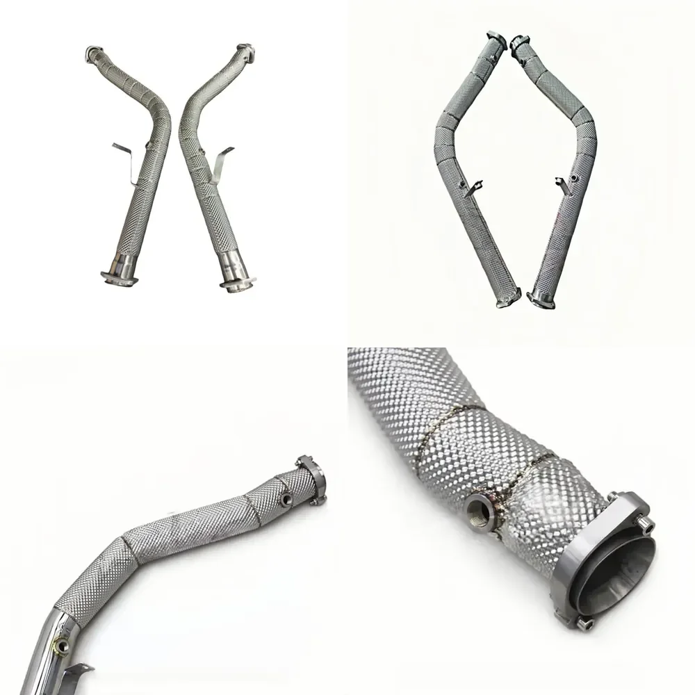 【2026 Hot Selling】 High Flow Exhaust Downpipe With Heat Shiled for 2014-2018 G63 W463 5.5L V8 M157 Engine