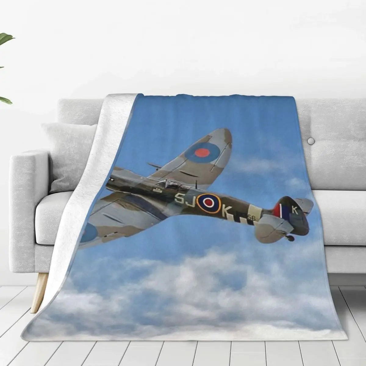 Spitfire Lf Ix 126, эскадрильи, флисовые теплые одеяла для дивана, постельные принадлежности, офисные пледы, покрывало, одеяло