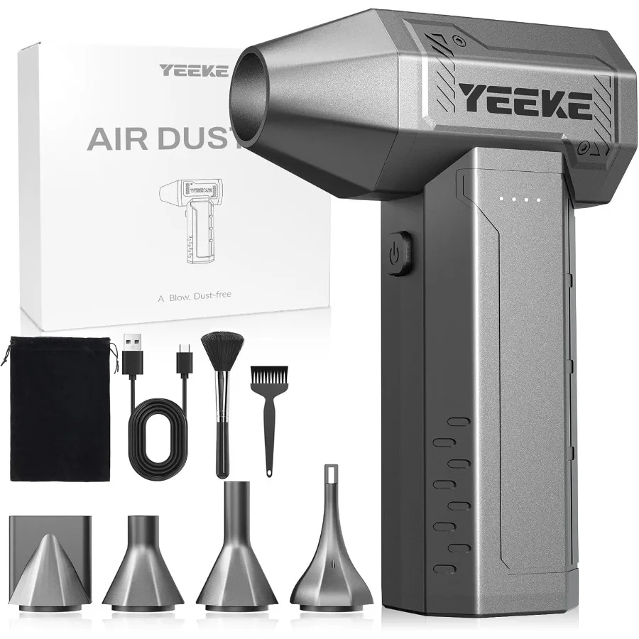 

Compressed Air Duster 300000 RPM and 400 G Wind Pressure 10000 mAh Battery with Fast Charging 4-Gear Electric Air Duster Rechar