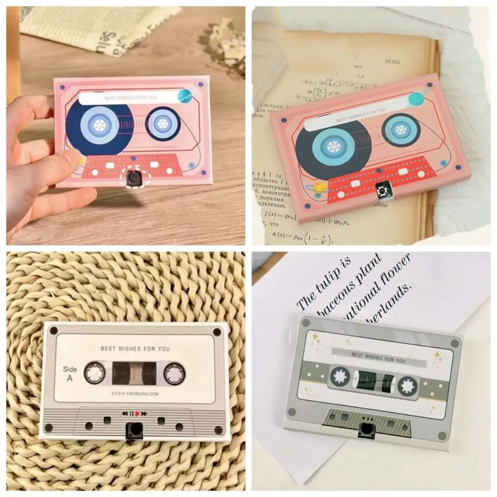 60 Seconds Retro Tape Recorder Button Batteries ABS Valentine's Day Gifts Birthday Card Audio Confession of Love Artifact Gift