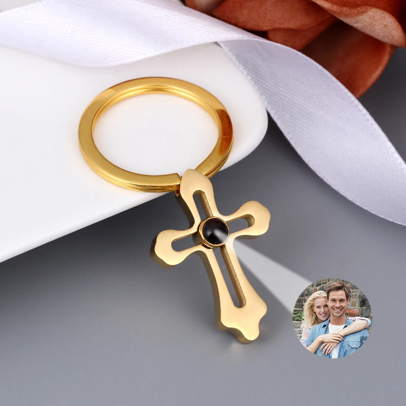 XCL Personalisierter Foto-Projektions-Schlüsselanhänger Maßgefertigter Herz-Foto-Schlüsselring Projektions-Schlüsselanhänger für Frauen Jubiläums-Gedenkgeschenke 3