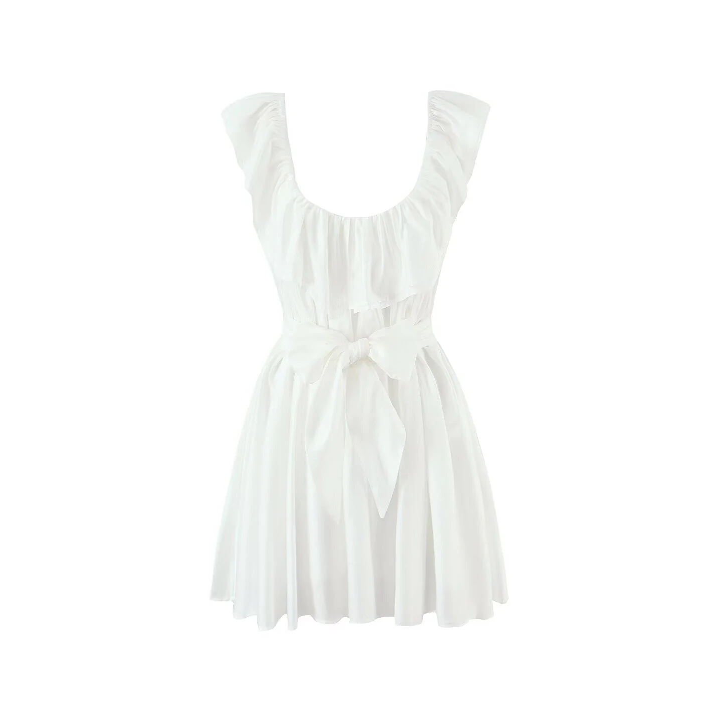 Faionable Commuter witte kanten rand Dr dames Sle Personali 2025 winter nieuwe collectie A-lijn rok V-Ne Svel