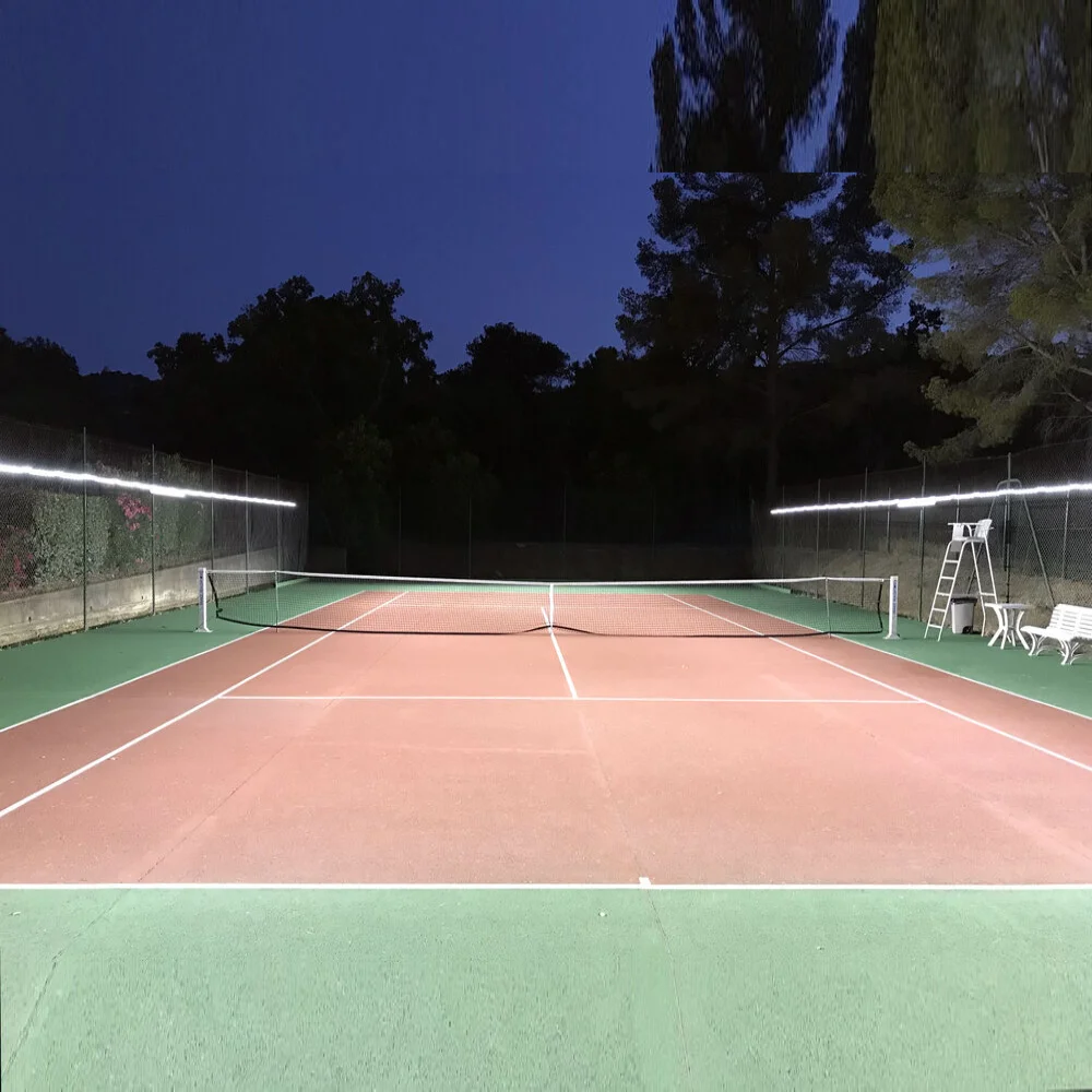 1200w padel court lighting solution Linkable led linear light for indoor padel court /tennis court/ Tweener lighting system