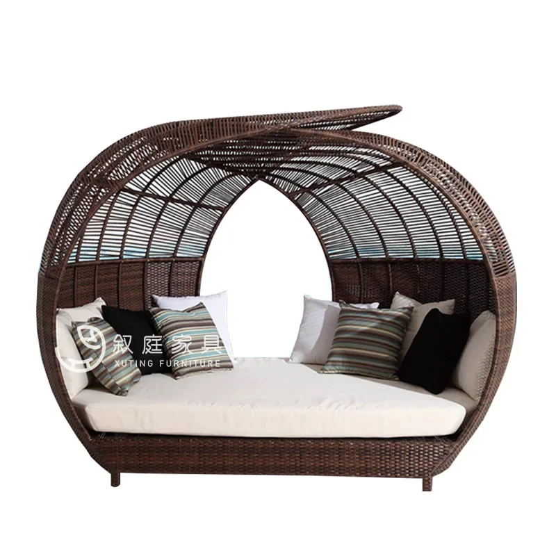 

Outdoor bed outdoor balcony open-air garden courtyard rattan sun room beach swimming pool scenic area rattan chair sofa