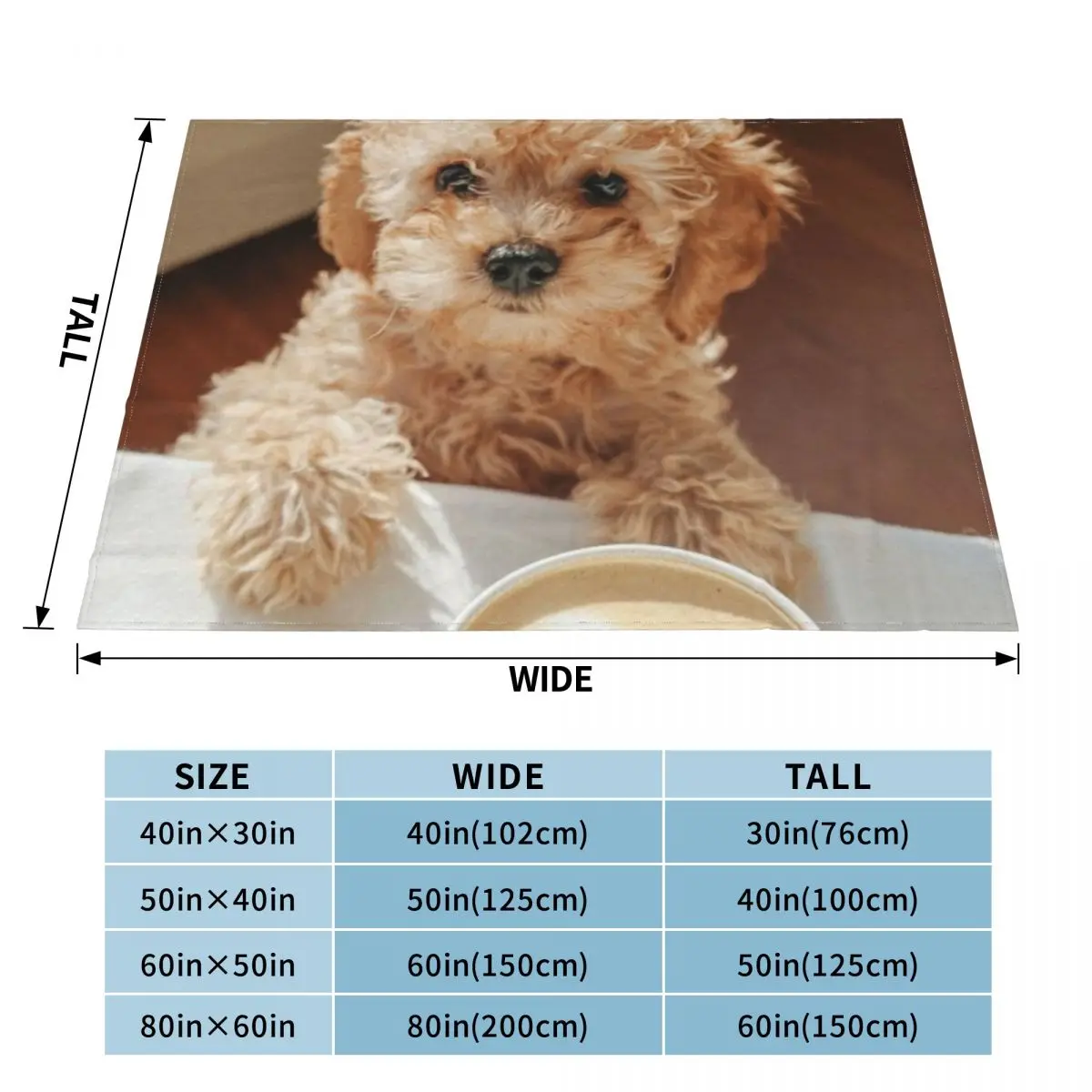 Cute Dog cockapoo Coffee Design Throw Blanket Blankets For Bed Fashion Sofas Camping Shaggy Decorative Sofa Blankets