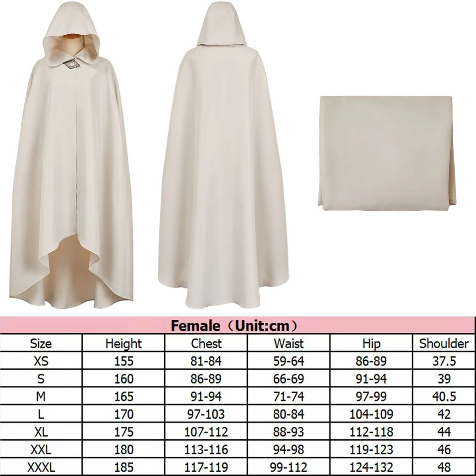 The Fire Game Roleplay Keeper Hooded Cloak Melina Cosplay Costume Robe Women Halloween Carnival Disguise Party Clothing Suit - Image 6