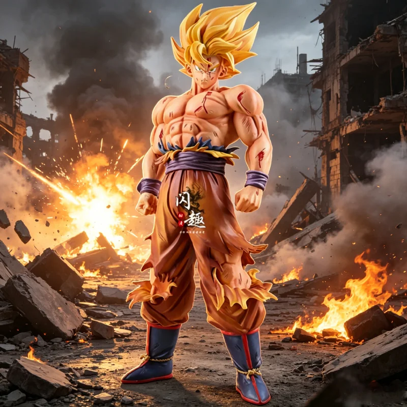 Фигурка Сон Гоку 31 см, модель Dragon Ball Z, коллекционная статуэтка DBZ SSJ, игрушка, аниме, Супер Сайян, коллекция GK, украшение, подарок