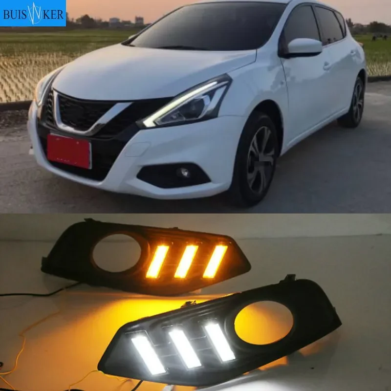 

1 Pair LED Daytime Running Light Lamp DRL Fog Lamp For Nissan Tiida 2016-2019 of 12V Car Auto