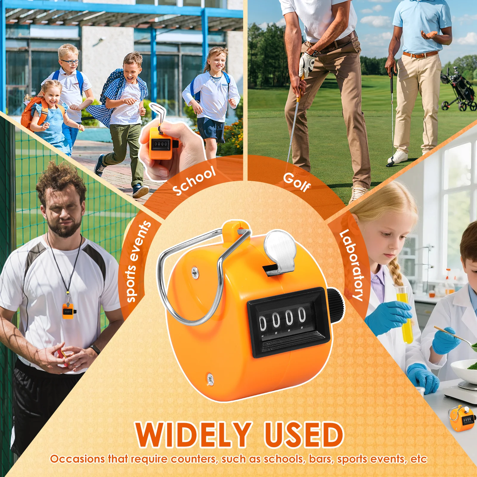 8 قطعة عدادات أرقام محمولة 4 أرقام عدادات عرض إصبع اليد العد المحمولة الميكانيكية تالي وعداد الملعب للرياضة #6