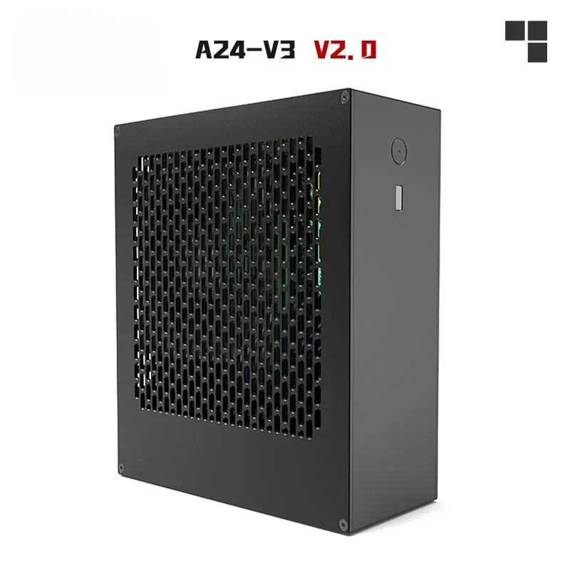 5 liters mini A24-V5 2.0 /4 liters mini A24-V3 2.0 dual-slot single display 1u power supply itx chassis, double-sided chamfer