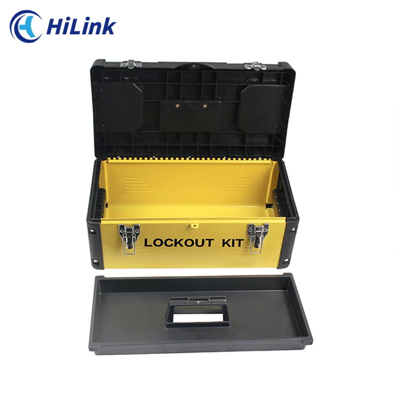 HiLink Large Personal Lockable Portable Double Layer Lock Bag Maintenance Lockout Device Tool Box Station