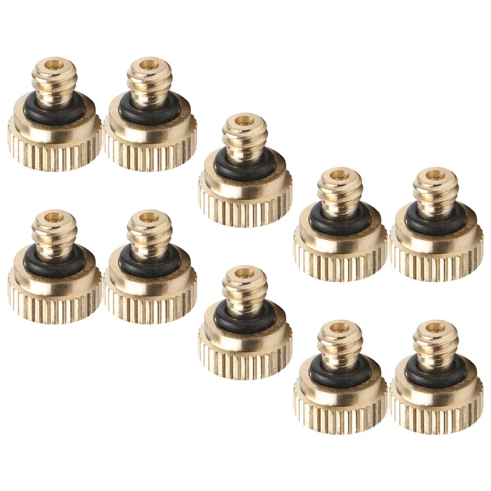 

10pcs Copper Atomizing Nozzle 0 1mm Low Pressure Misting Sprinkler Head Fine Mist Spray System Durable Long