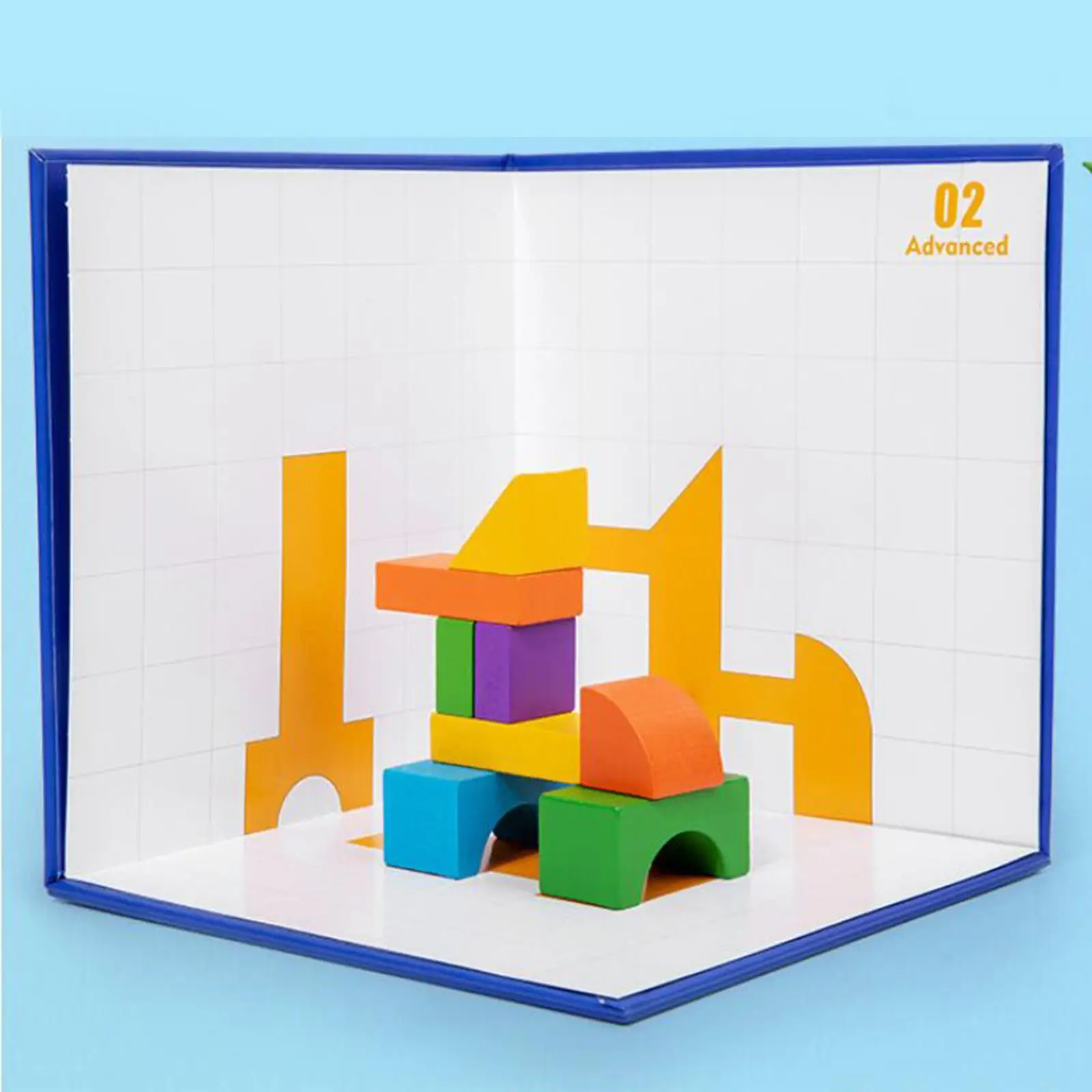 

Wooden Building Block Interactive Early Learning Spatial Thinking Montessori for 3 Year Old Gifts Preschool Kids Toddlers