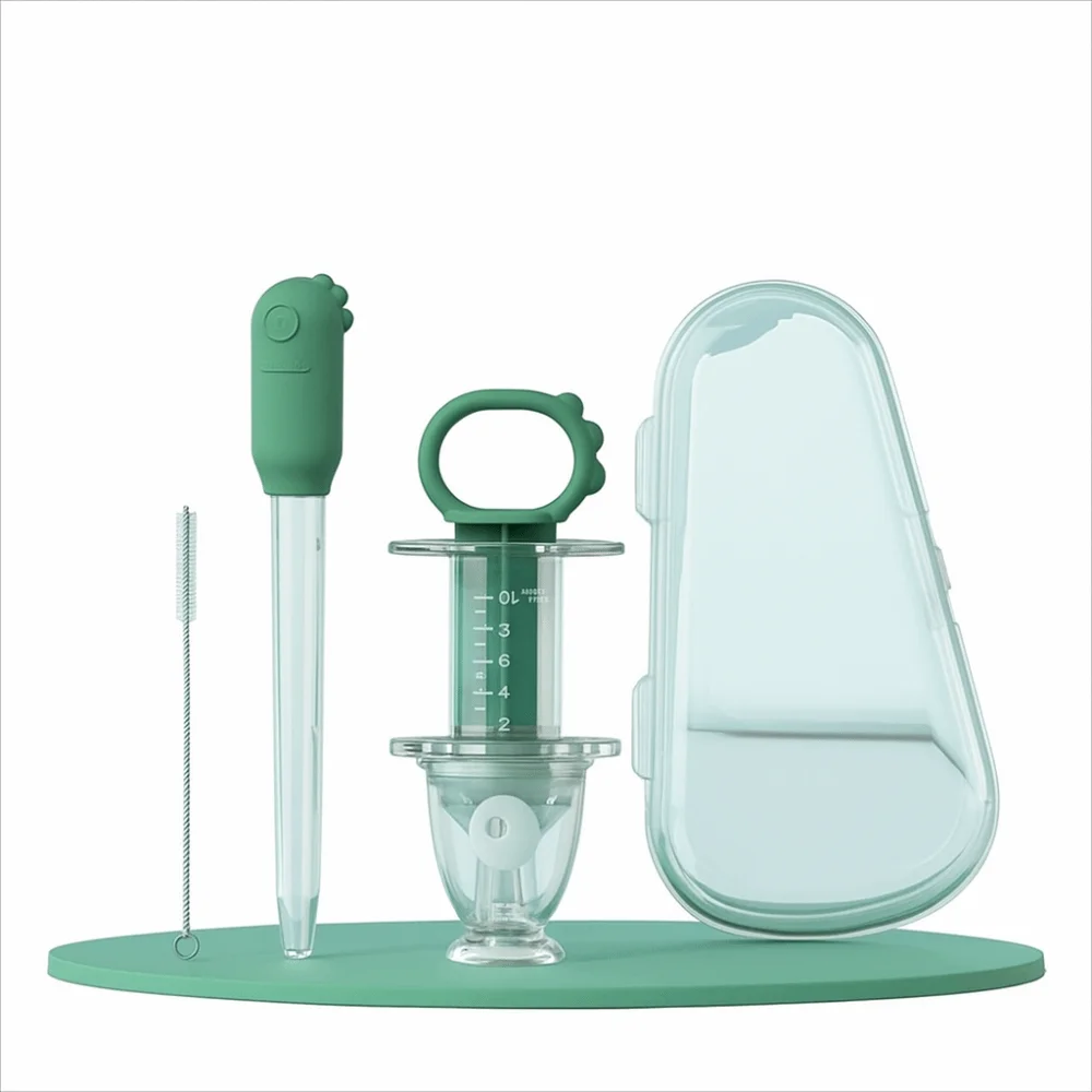 

4pcs Set Portable Training Feeder Soft Tip Liquid Food Supplement Silicone Pipette Prevent Choking