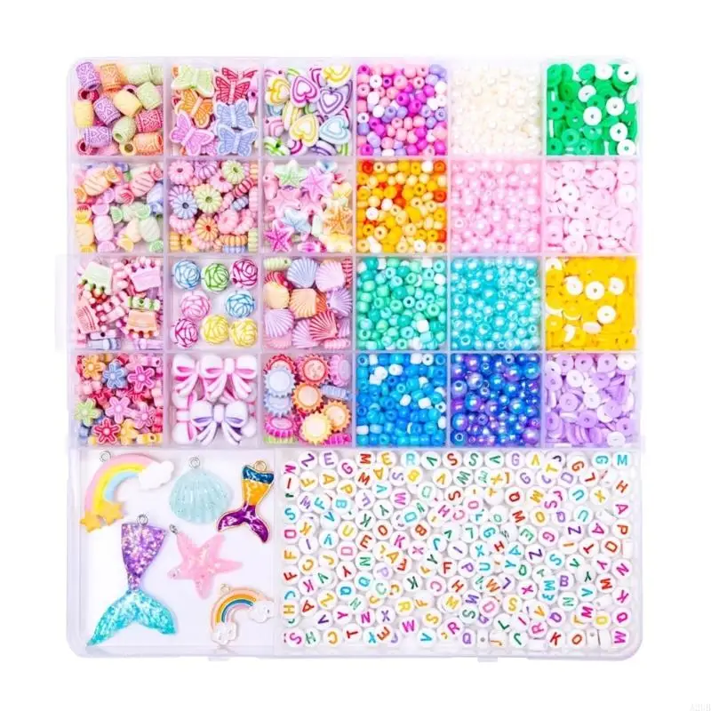 Creative DIY Beads Craft Set For Girls Make Friendship Bracelet Enhancing Creativity And Focusing Educational Toy A2UB