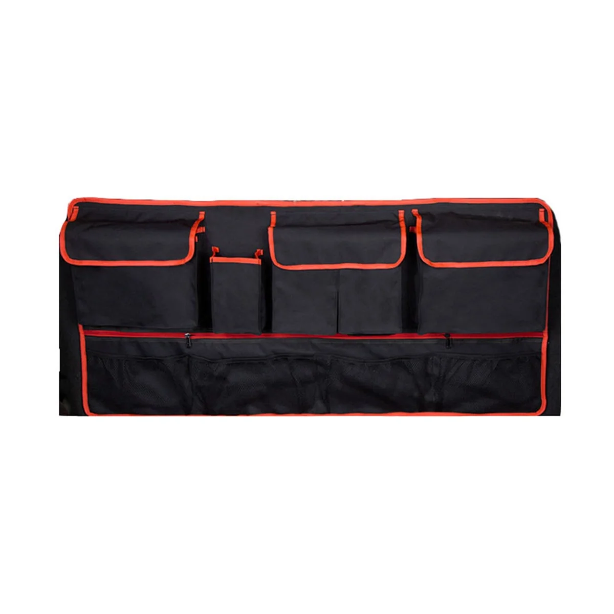 Organizador de maletero de coche con múltiples bolsillos, bolsa de almacenamiento colgante para asiento trasero con 9 bolsillos, almacenamiento de tela Oxford impermeable