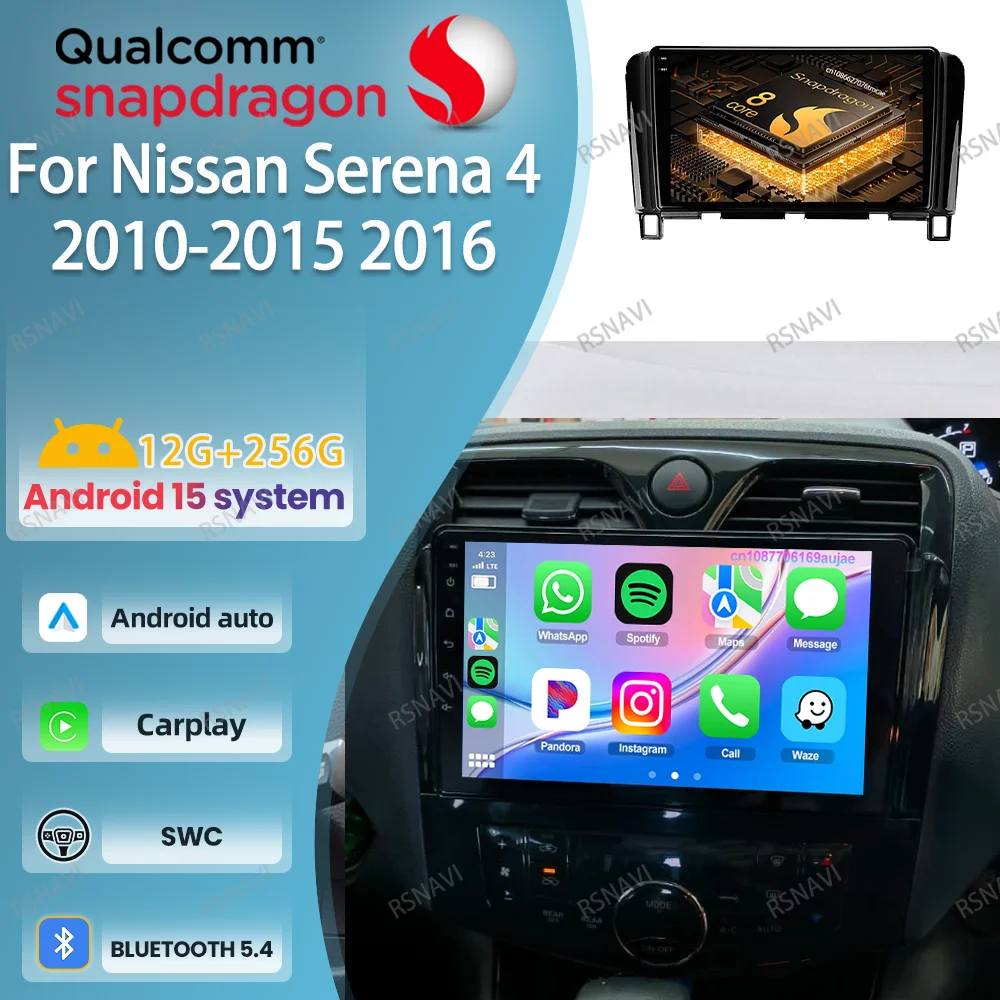 

Android 15 Car Radio For Nissan Serena 4 2010 2011-2015 2016 Multimedia DVD BT Systems 360 Camera Viedo Player AUTO NO 2DIN RDS