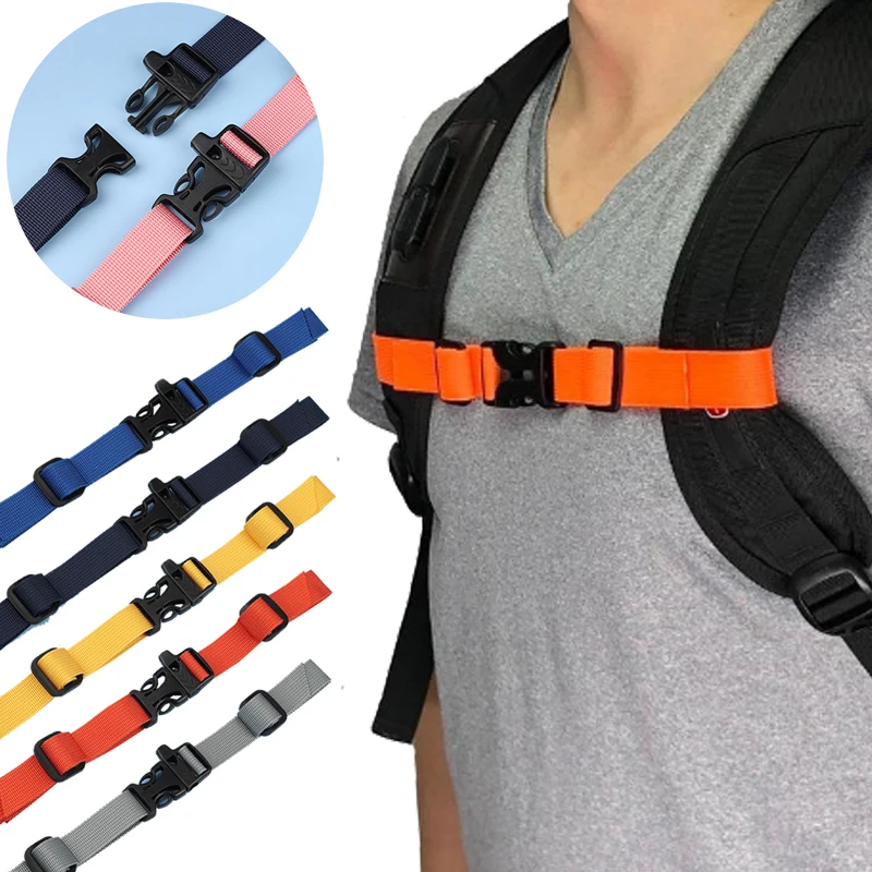 Backpack Non-slip Shoulder Straps Solid Backpack Chest Bag Strap Harness Adjustable Camping Tactical Bags Straps Accessories