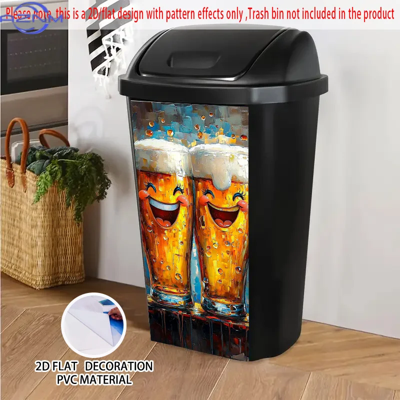 1pc Self-Adhesive Beer Mug Stickers - PVC Large 