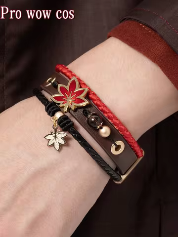 Pro Wow Cos Wanderer/Alhaitham Cosplay Necklace bracelet For Halloween Christmas Party Comic Con Anime Game Kaedehara Kazuha
