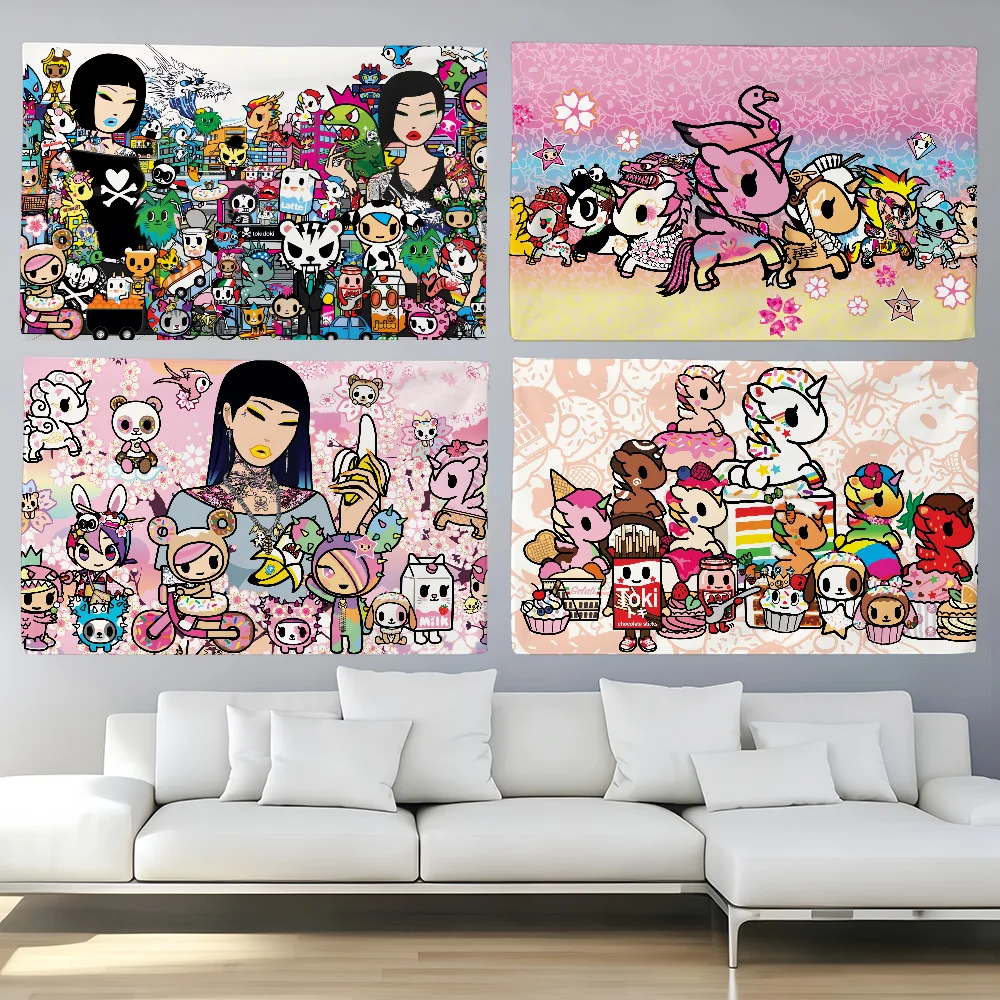 

Модный флаг T-Tokidoki-S для украшения, для пикника на открытом воздухе, для дома, кемпинга, вечеринок, баннер для подвешивания