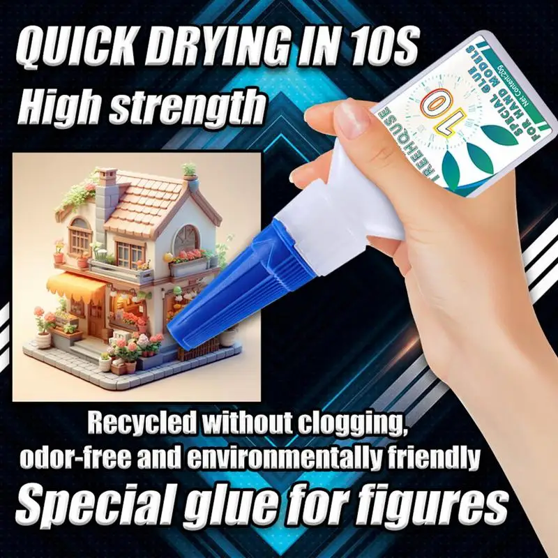 Figure Repair Glue 20g Strong Adhesive Bonding For Crafts Quick-Dry Welding Glue With Applicator Tip Toys Wood Products Glue