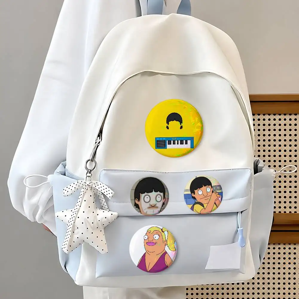 B-Bos-bs B-Burgs-ers Creative Round Button Pins Badge Set Cartoon Anime Movie Music Pattern Brooches For Bags Jackets