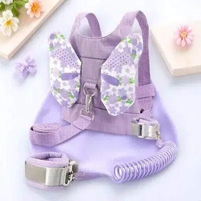 

1Set Anti Lost Wrist Link Toddler Leash Butterflies Design Child Safety Harness Adjustable Soft Baby Walking Harness Kids Wrist