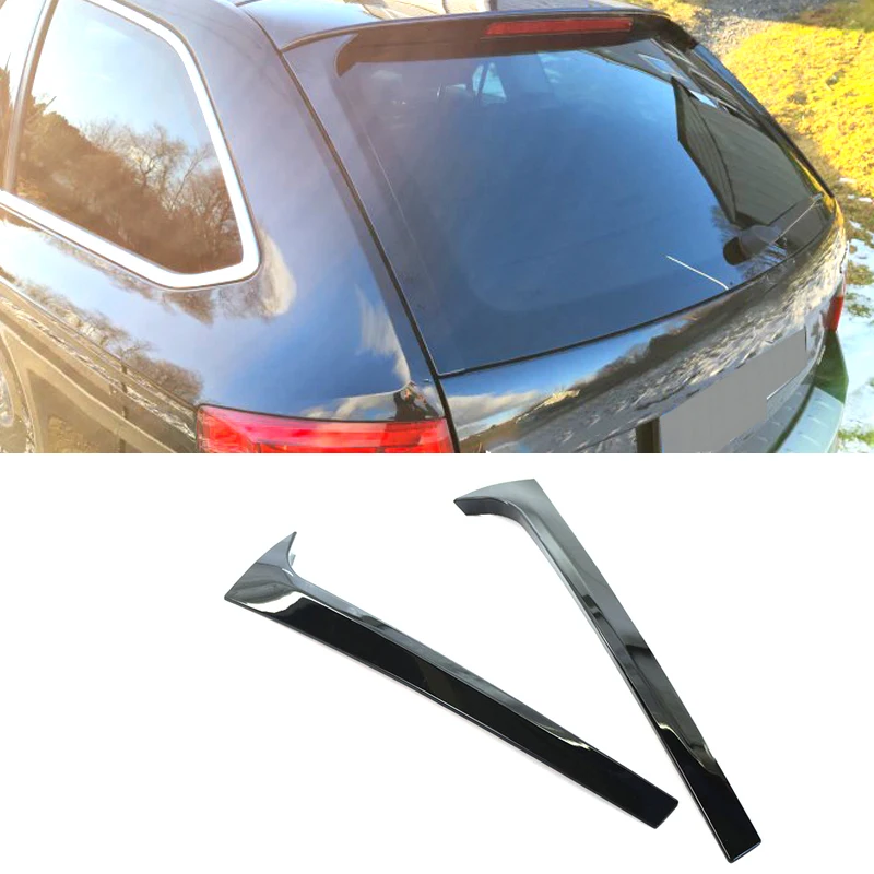 

For Skoda Octavia Estate Car Rear Window Side Spoiler Wing ABS Gloss Black Canard Splitter Exterior Parts Spoilers 2014-2019