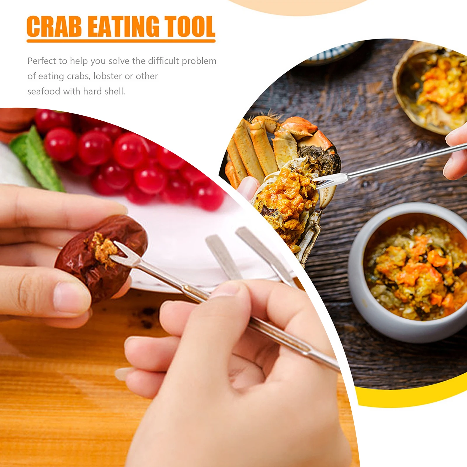 

12PCS Multi-function Tool Seafood Forks Crab Lobster Nut Pick Walnut Fork Tools Kitchen Bar Utensils Shellfish