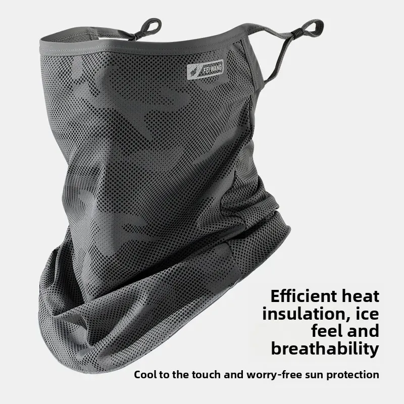 Anti-UV Cycling Mask Sunscreen Face Cover Breathable Ice Silk Face Scarf Men Women Outdoor Sports Fishing Hiking Cooling Mask image 4